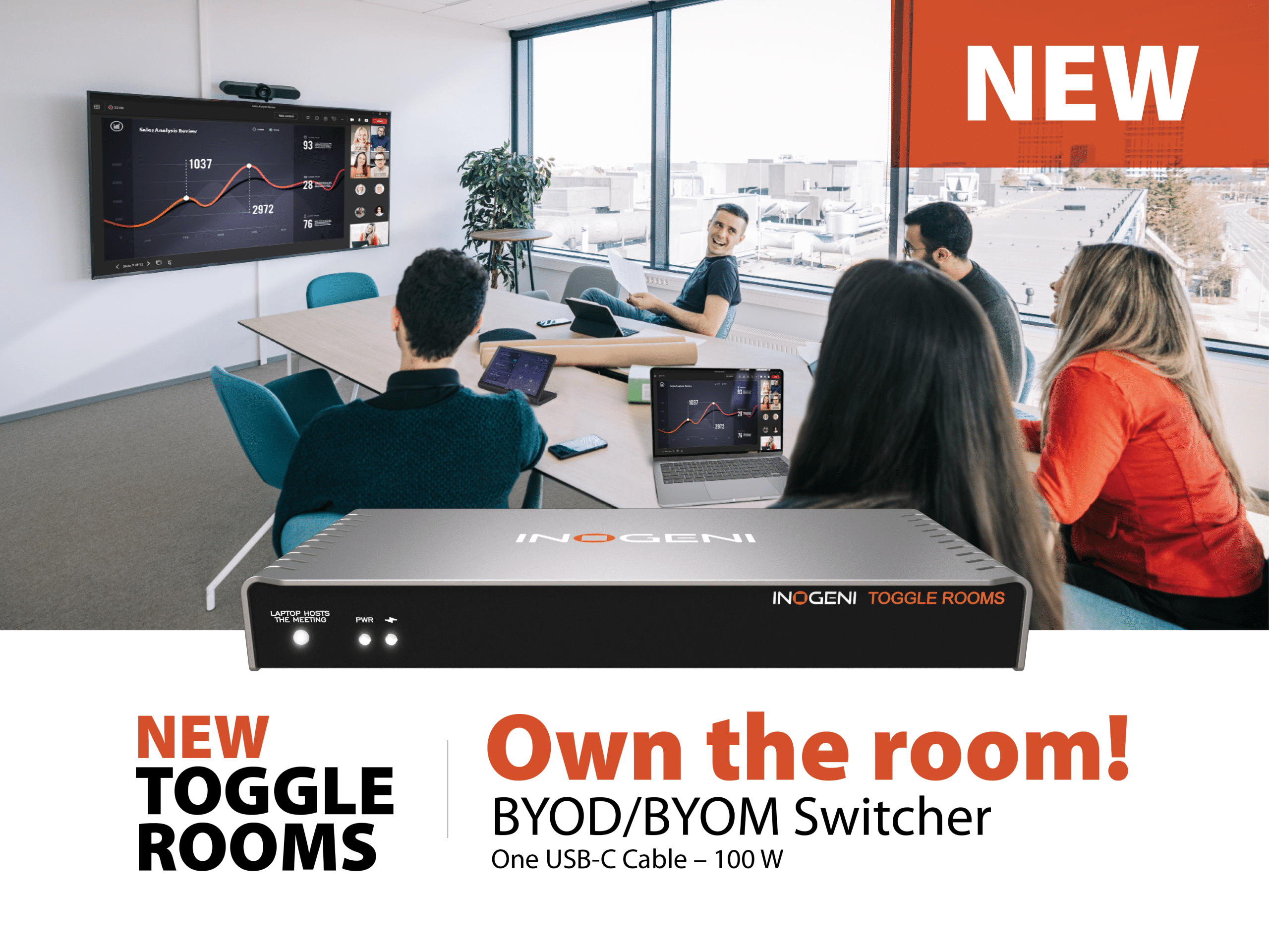TOGGLE ROOMS USB 3.0/HDMI devices to 2 PCs switcher BYOD & BYOM